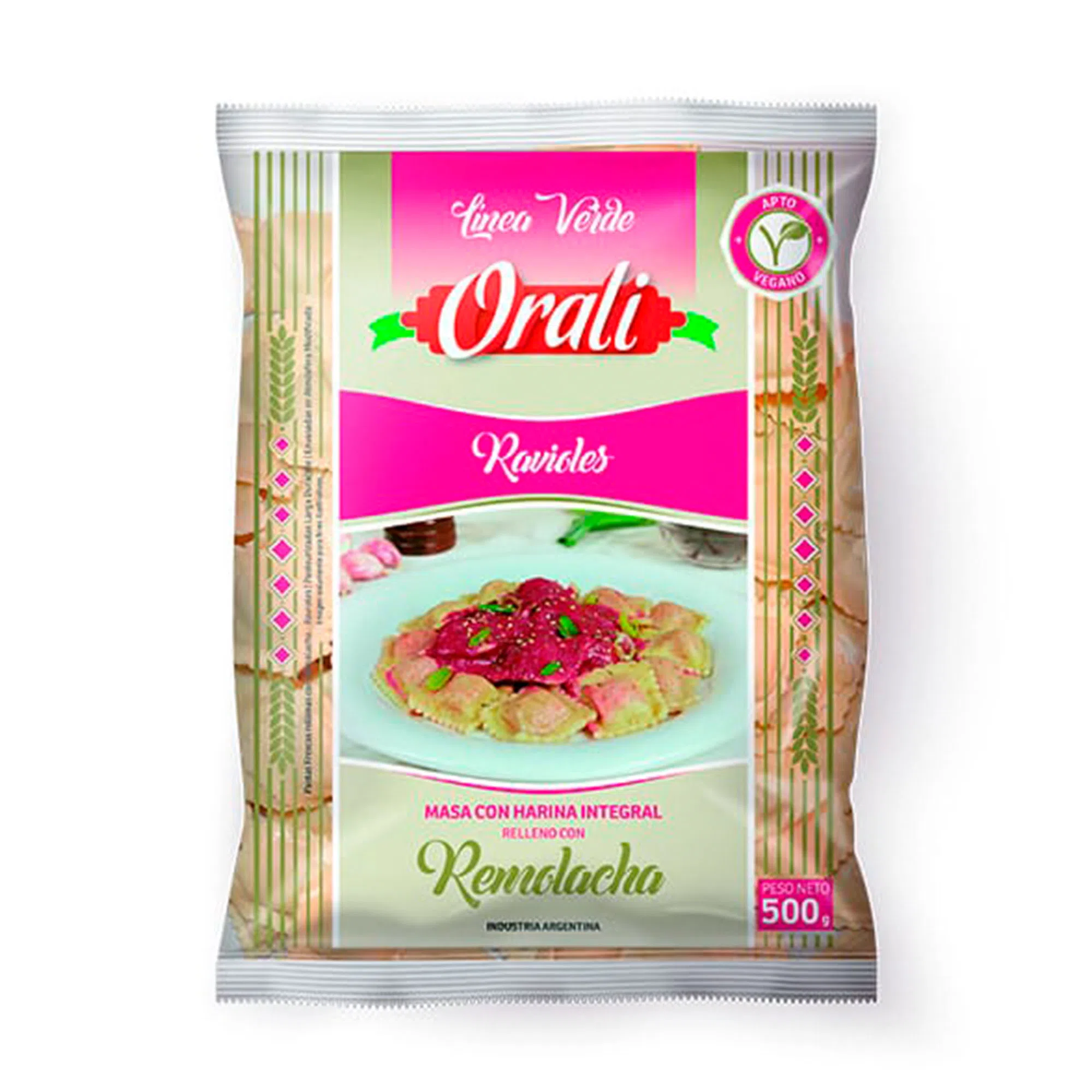 RAVIOLES INTEGRALES REMOLACHA X 500 GR