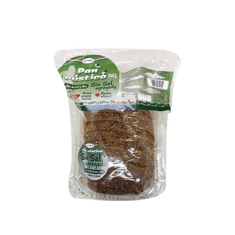 PAN RÚSTICO INTEGRAL SIN SAL 560 GR