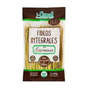 FIDEOS INTEGRALES CON ESPINACA 300GR