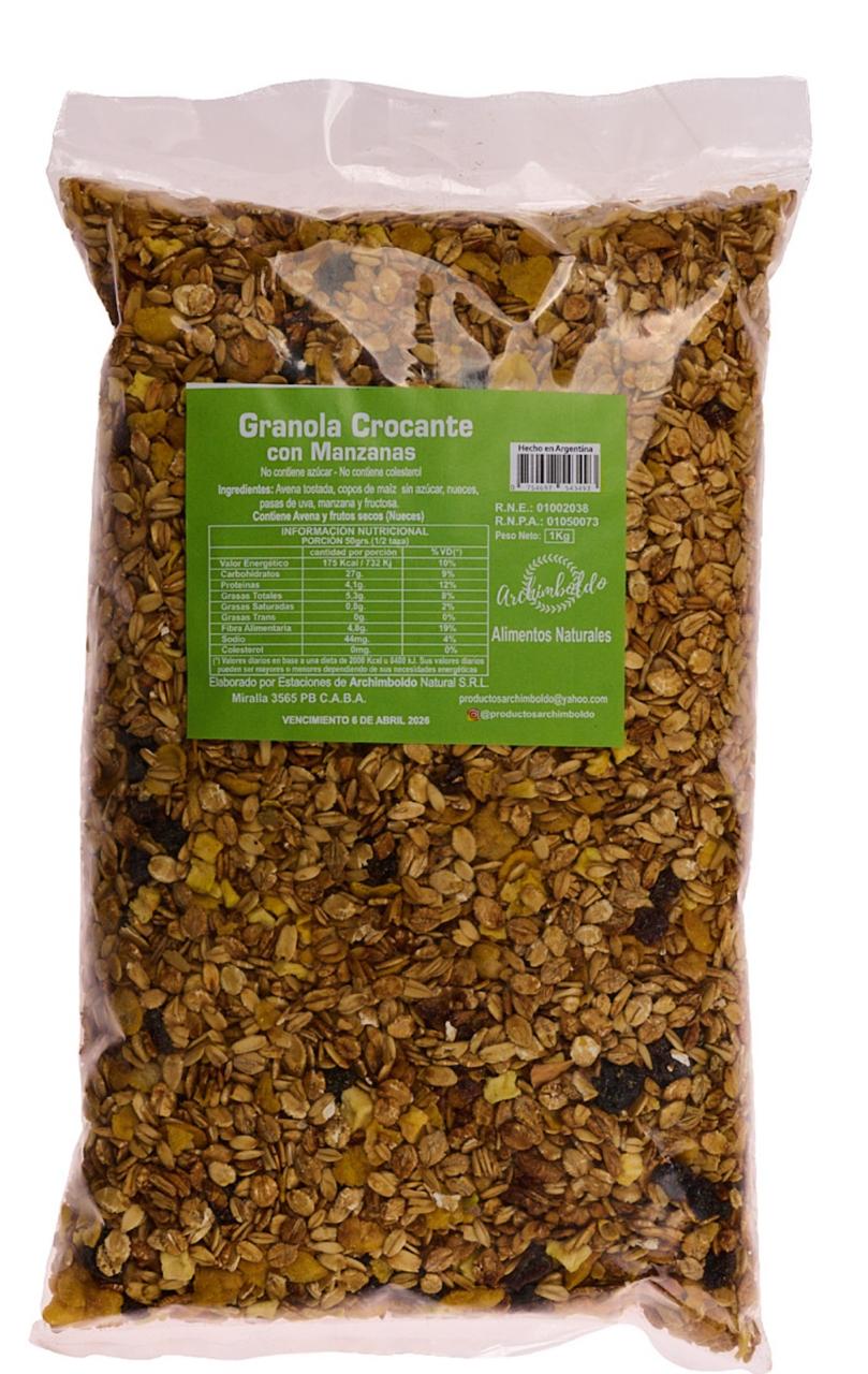 GRANOLA CROCANTE CON MANZANA
