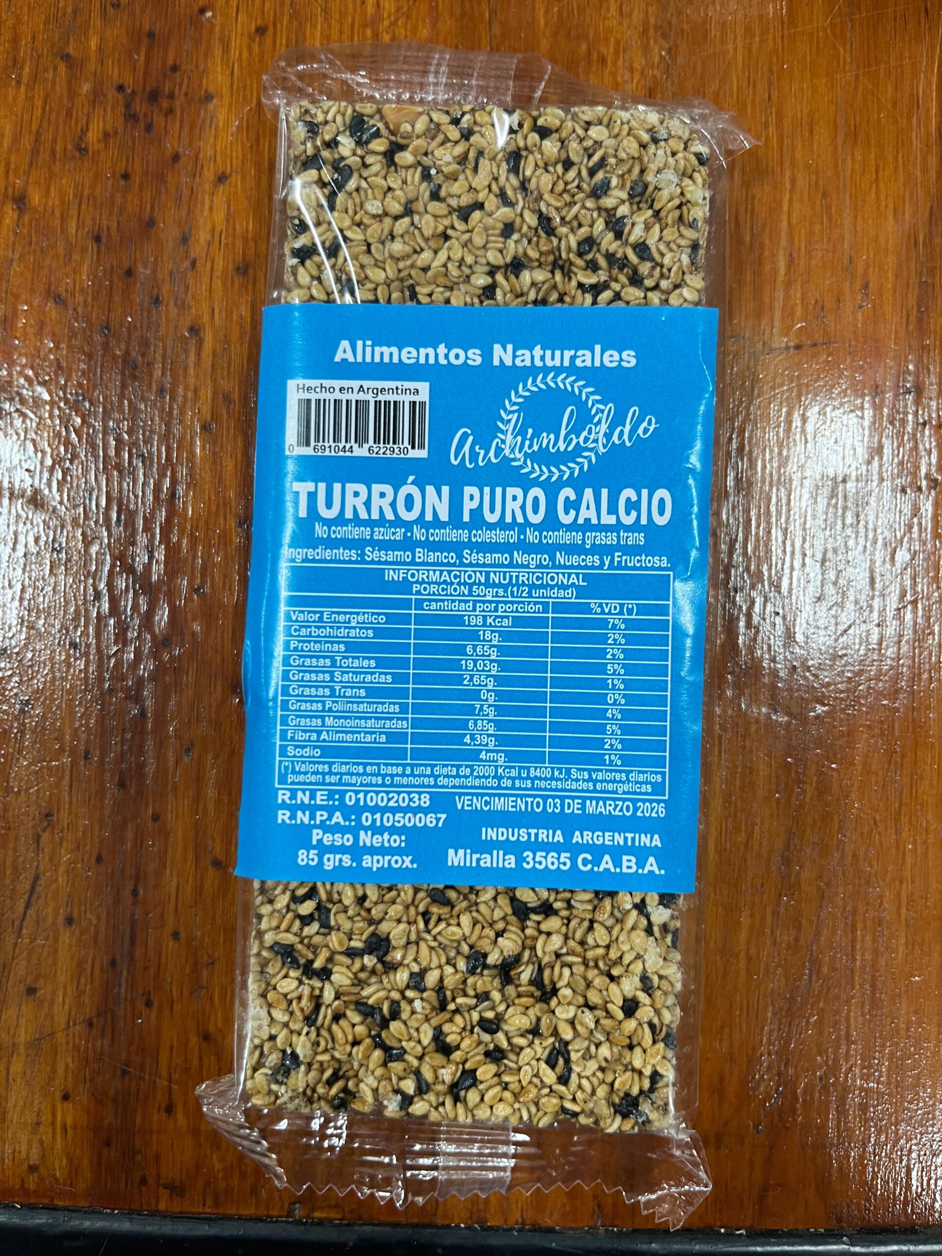 TURRON PURO CALCIO X85GR