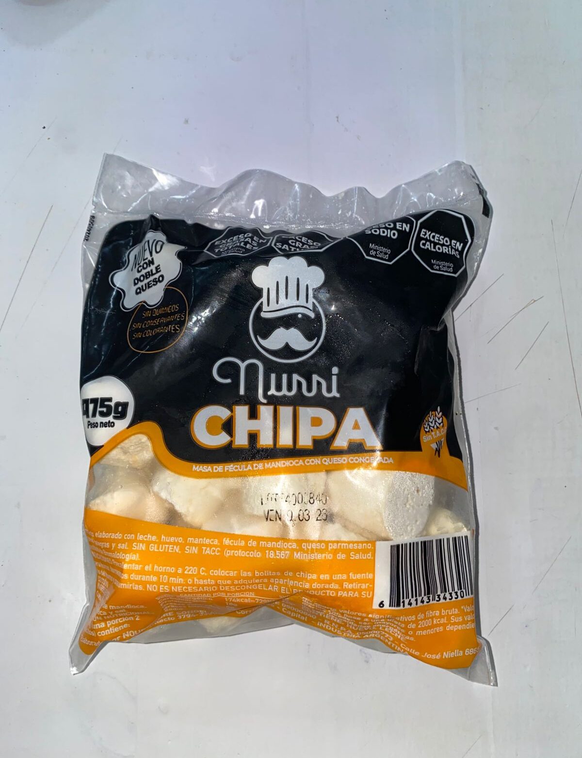 CHIPA CONGELADO X 475GR